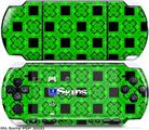 Sony PSP 3000 Skin - Criss Cross Green