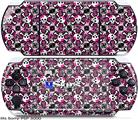 Sony PSP 3000 Skin - Splatter Girly Skull Pink