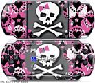 Sony PSP 3000 Skin - Pink Bow Skull