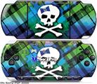 Sony PSP 3000 Skin - Rainbow Plaid Skull