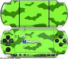 Sony PSP 3000 Skin - Deathrock Bats Green