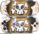 Sony PSP 3000 Skin - Cartoon Skull Orange