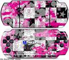 Sony PSP 3000 Skin - Checker Skull Splatter