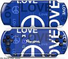 Sony PSP 3000 Skin - Love and Peace Blue