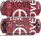 Sony PSP 3000 Skin - Love and Peace Pink