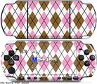 Sony PSP 3000 Skin - Argyle Pink and Brown