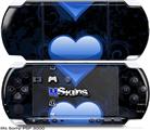 Sony PSP 3000 Skin - Glass Heart Grunge Blue