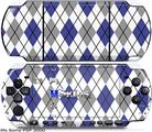 Sony PSP 3000 Skin - Argyle Blue and Gray