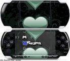 Sony PSP 3000 Skin - Glass Heart Grunge Seafoam Green