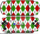 Sony PSP 3000 Skin - Argyle Red and Green