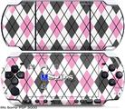 Sony PSP 3000 Skin - Argyle Pink and Gray