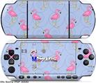 Sony PSP 3000 Skin - Flamingos on Blue
