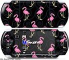 Sony PSP 3000 Skin - Flamingos on Black