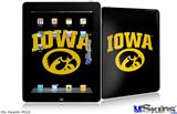 iPad Skin - Iowa Hawkeyes Tigerhawk Oval 01 Gold on Black