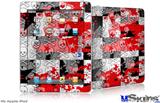 iPad Skin - Checker Skull Splatter Red