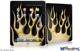 iPad Skin - Metal Flames Yellow