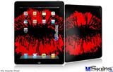 iPad Skin - Big Kiss Red on Black