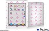 iPad Skin - Pastel Butterflies Pink on White