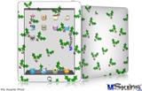 iPad Skin - Holly Leaves on White