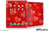 iPad Skin - Glass Hearts Red