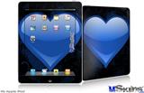 iPad Skin - Glass Heart Grunge Blue