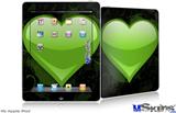 iPad Skin - Glass Heart Grunge Green
