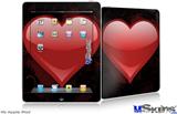 iPad Skin - Glass Heart Grunge Red