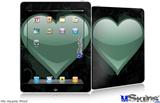 iPad Skin - Glass Heart Grunge Seafoam Green