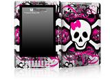 Splatter Girly Skull - Decal Style Skin for Amazon Kindle DX