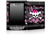 Pink Bow Skull - Decal Style Skin for Amazon Kindle DX