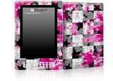 Checker Skull Splatter Pink - Decal Style Skin for Amazon Kindle DX