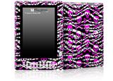 Zebra Pink Skulls - Decal Style Skin for Amazon Kindle DX