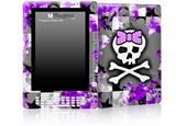Purple Princess Skull - Decal Style Skin for Amazon Kindle DX