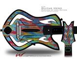 Tie Dye Tiger 100 Decal Style Skin - fits Warriors Of Rock Guitar Hero Guitar (GUITAR NOT INCLUDED)