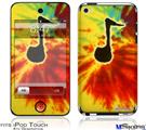 iPod Touch 4G Decal Style Vinyl Skin - Tie Dye Music Note 100