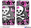 iPod Touch 4G Decal Style Vinyl Skin - Pink Bow Skull