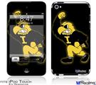 iPod Touch 4G Decal Style Vinyl Skin - Iowa Hawkeyes Herky on Black