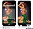 iPod Touch 4G Decal Style Vinyl Skin - Hula Girl Pin Up