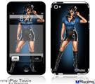 iPod Touch 4G Decal Style Vinyl Skin - Police Dept Pin Up Girl