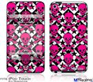 iPod Touch 4G Decal Style Vinyl Skin - Pink Skulls and Stars