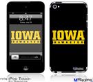 iPod Touch 4G Decal Style Vinyl Skin - Iowa Hawkeyes 03 Black on Gold