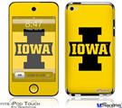 iPod Touch 4G Decal Style Vinyl Skin - Iowa Hawkeyes 04 Black on Gold