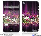 iPod Touch 4G Decal Style Vinyl Skin - Grungy Flower Bouquet