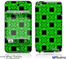 iPod Touch 4G Decal Style Vinyl Skin - Criss Cross Green