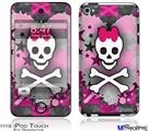 iPod Touch 4G Decal Style Vinyl Skin - Princess Skull Heart