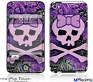 iPod Touch 4G Decal Style Vinyl Skin - Purple Girly Skull