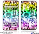 iPod Touch 4G Decal Style Vinyl Skin - Scene Kid Sketches Rainbow