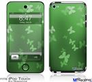 iPod Touch 4G Decal Style Vinyl Skin - Bokeh Butterflies Green