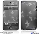 iPod Touch 4G Decal Style Vinyl Skin - Bokeh Butterflies Grey