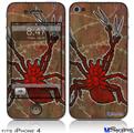 iPhone 4 Decal Style Vinyl Skin - Weaving Spiders (DOES NOT fit newer iPhone 4S)
